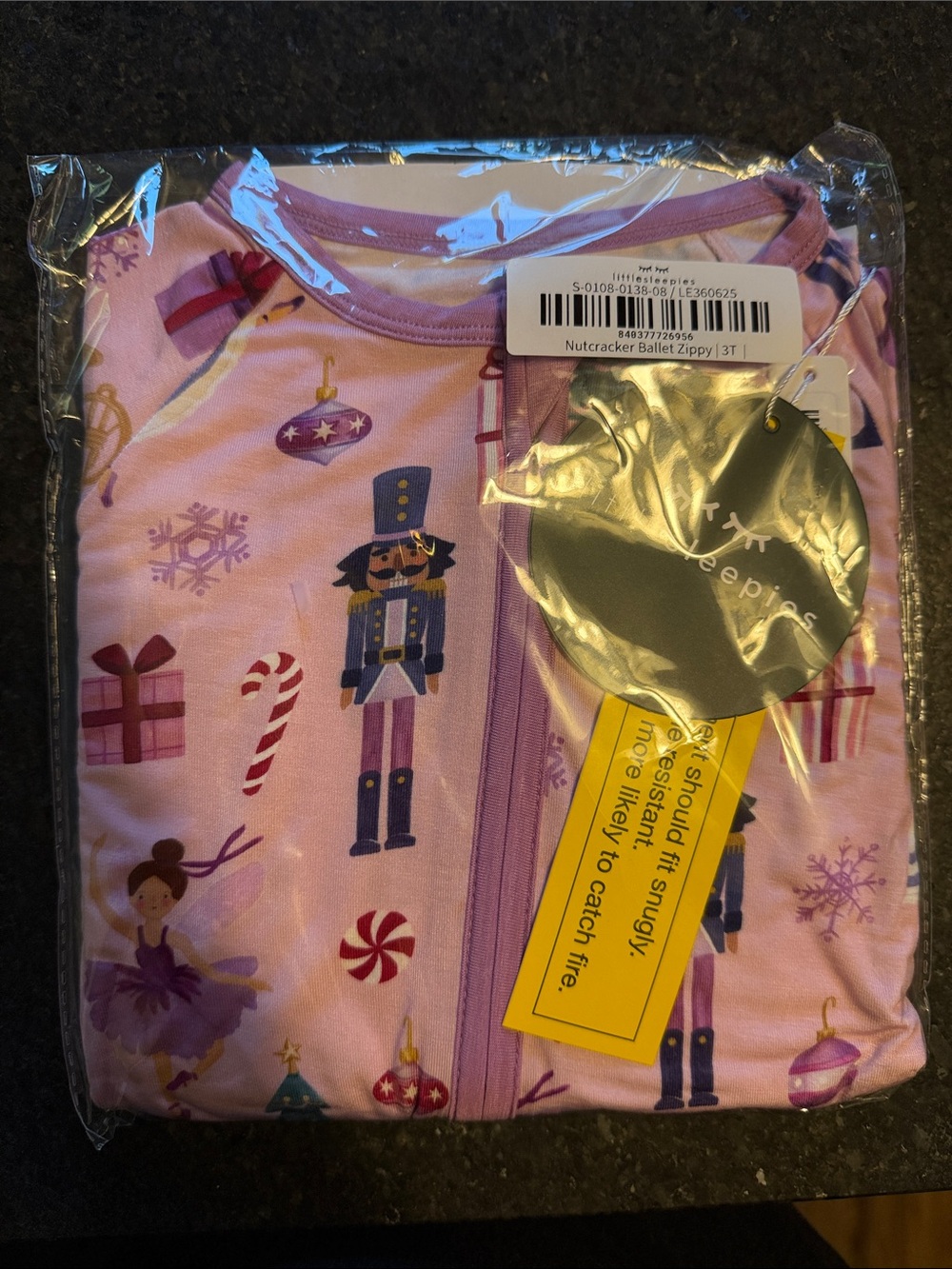 Little Sleepies Pink Nutcracker & Ballerina Zip Sleep Sack - Light Pink